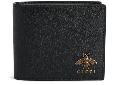 gucci black animalier bee wallet|gucci bee wallet for sale.